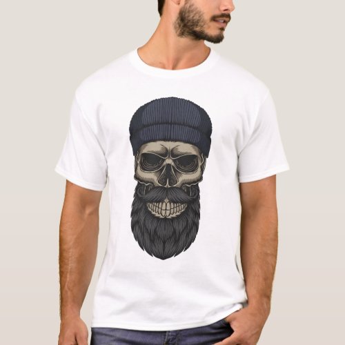 Bearded Skull T_Shirt