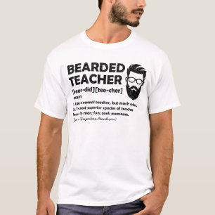 Bearded Teacher Funny Definition Personalized T-Shirt