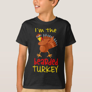 Bearded Turkey Matching Family Group Thanksgiving T-Shirt