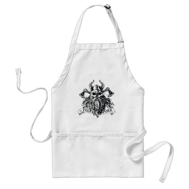 Bearded Viking Warrior Adult Apron (Front)