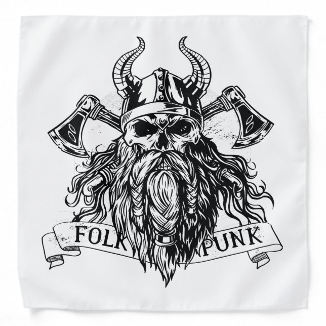 Bearded Viking Warrior Bandana (Front)