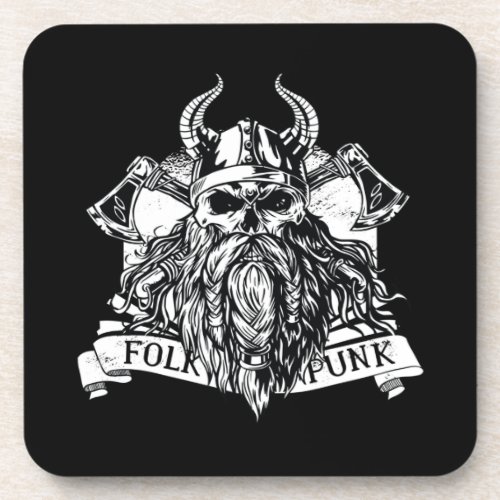 Bearded Viking Warrior Beverage Coaster