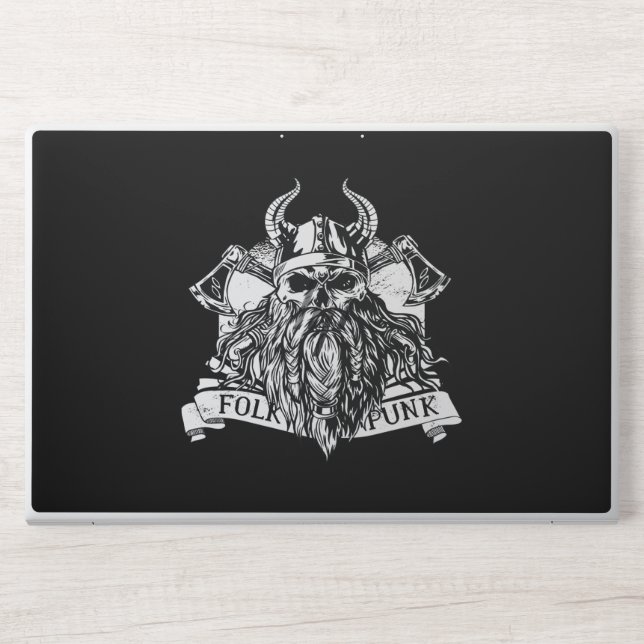 Bearded Viking Warrior HP Laptop Skin (Front)