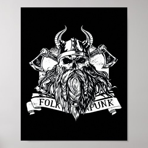 Bearded Viking Warrior Poster
