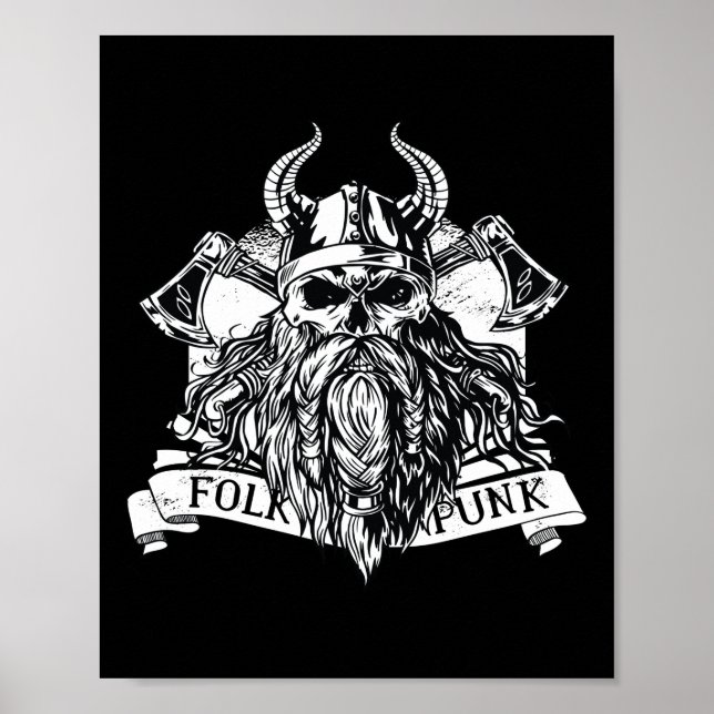 Bearded Viking Warrior Poster (Front)