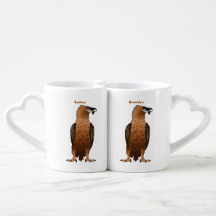 Bearded Vulture cartoon illustration Coffee Mug Set