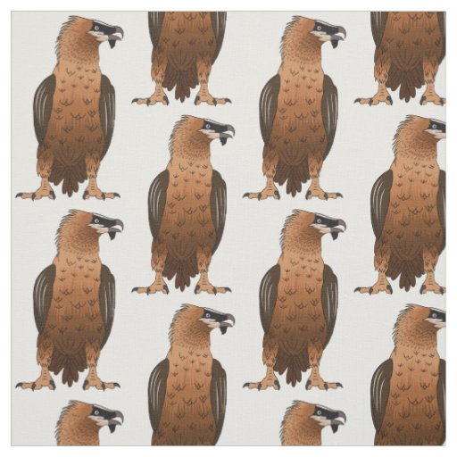 Bearded Vulture cartoon illustration Fabric