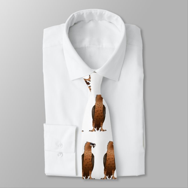 Bearded Vulture cartoon illustration  Neck Tie (Tied)