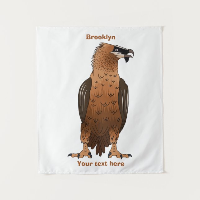 Bearded Vulture cartoon illustration  Tapestry (Front)