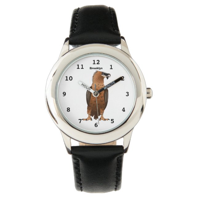 Bearded Vulture cartoon illustration Watch (Front)