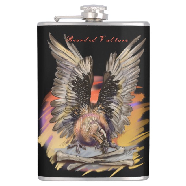 Bearded Vulture Flask (Front)