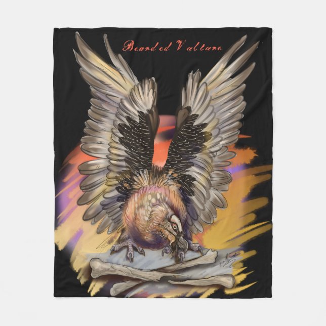 Bearded Vulture Fleece Blanket (Front)