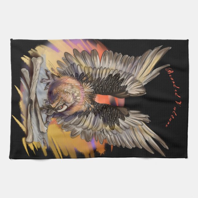 Bearded Vulture Kitchen Towel (Horizontal)