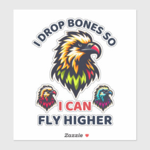 Bearded Vulture Symbolizing Strength and Rarity Sticker