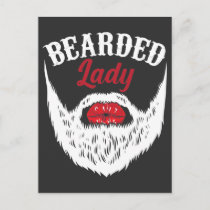 Bearded Woman Transgender Pride Mustache Equality Postcard