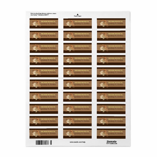 Beardie Bestie! Bookplate Label (Full Sheet)