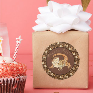 Beardie Bestie!  Classic Round Sticker