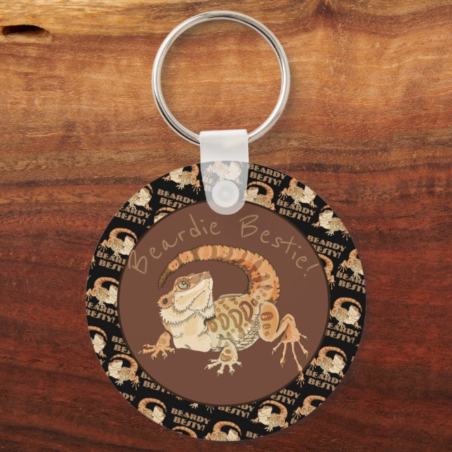 Beardie Bestie!  Keychain (Back)