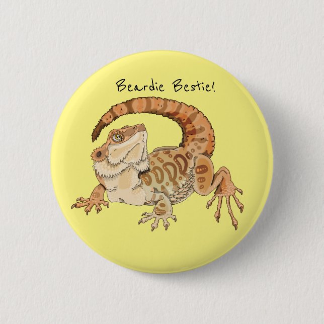 Beardie Bestie! Pinback Button (Front)