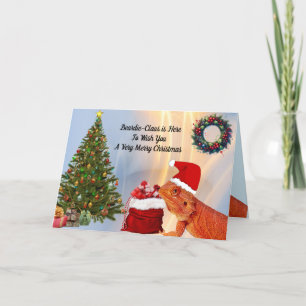 Beardie-Claus - Bearded Dragon Holiday Card