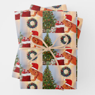 Beardie-Claus - Bearded Dragon Santa Wrapping Paper Sheets
