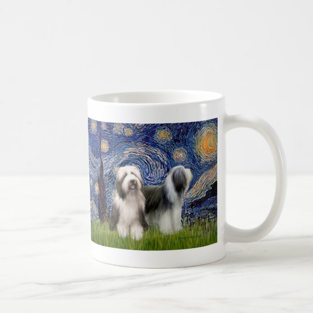 Beardie Pair 1 - Starry Night Coffee Mug (Right)