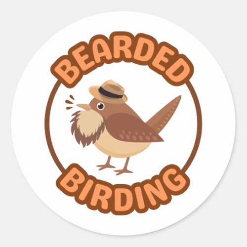 Bearding Birding with Brown Beard Sticker