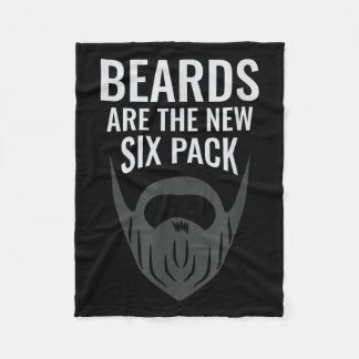 Beards Are The New Six Pack _ Beard Lover Bearded Fleece Blanket