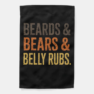 Beards Bears Belly Rubs LGBTQ Gay Pride Ally Garden Flag