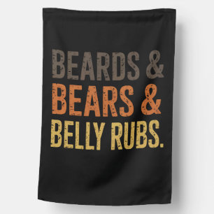 Beards Bears Belly Rubs LGBTQ Gay Pride Ally  House Flag