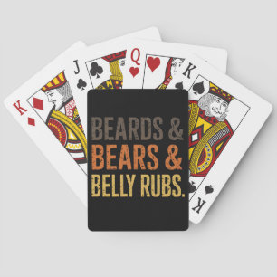 Beards Bears Belly Rubs LGBTQ Gay Pride Ally Poker Cards