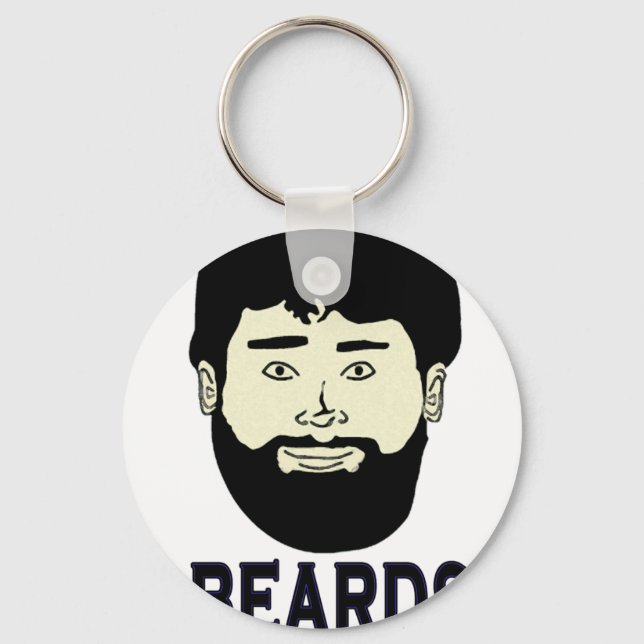 BEARDS - They grow on you Keychain (Front)