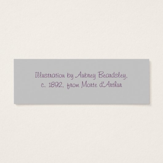 Beardsley Angel Floral Book Mark (Back)