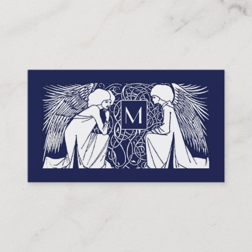Beardsley Angels Monogram Mommy Calling Card Business Card Templates