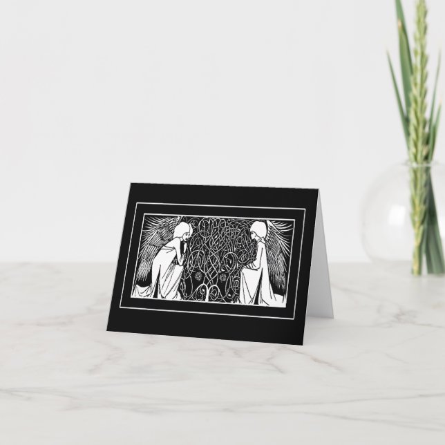 Beardsley Art Nouveau Angels Note Cards (Front)