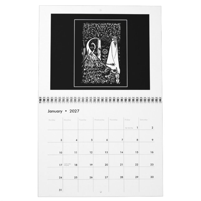 Beardsley Art Nouveau Illustrations Calendar (Jan 2027)