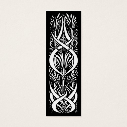 Beardsley Border Abstract Book Mark Business Card Template
