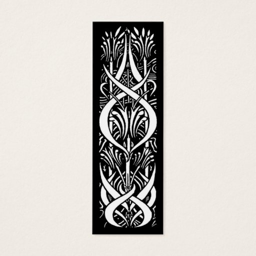 Customizable Beardsley Border Abstract Book Mark Business Card Template