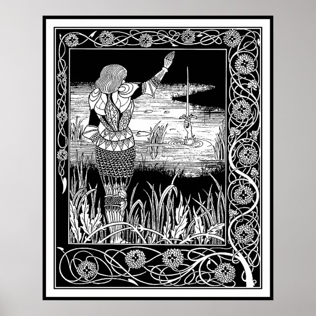 Beardsley - Excalibur - King Arthur Art Poster (Front)