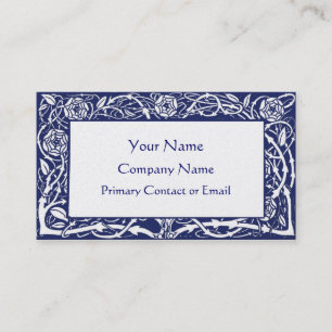 Beardsley Floral Border Elegant Business Card