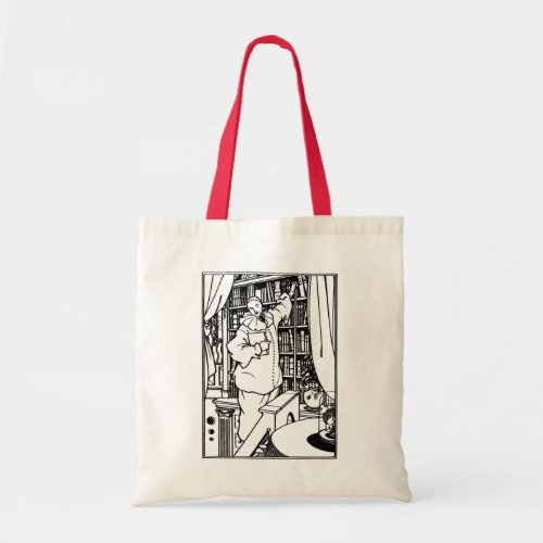 Beardsley Illustration Pierrots Library Tote Bag