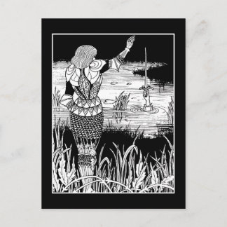 Beardsley Knight Excalibur Post Card