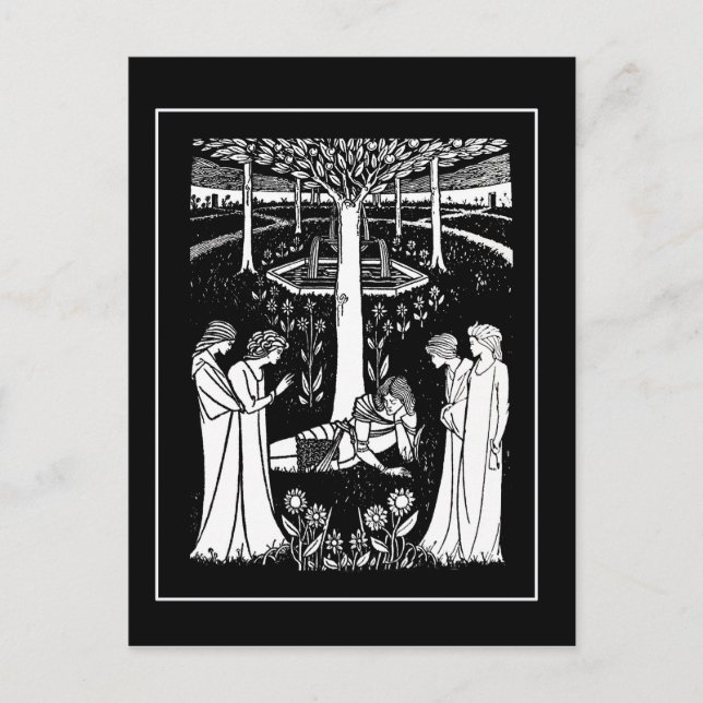 Beardsley Lancelot Post Card (Front)