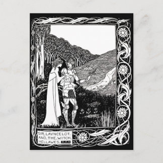 Beardsley Lancelot & Witch Post Card