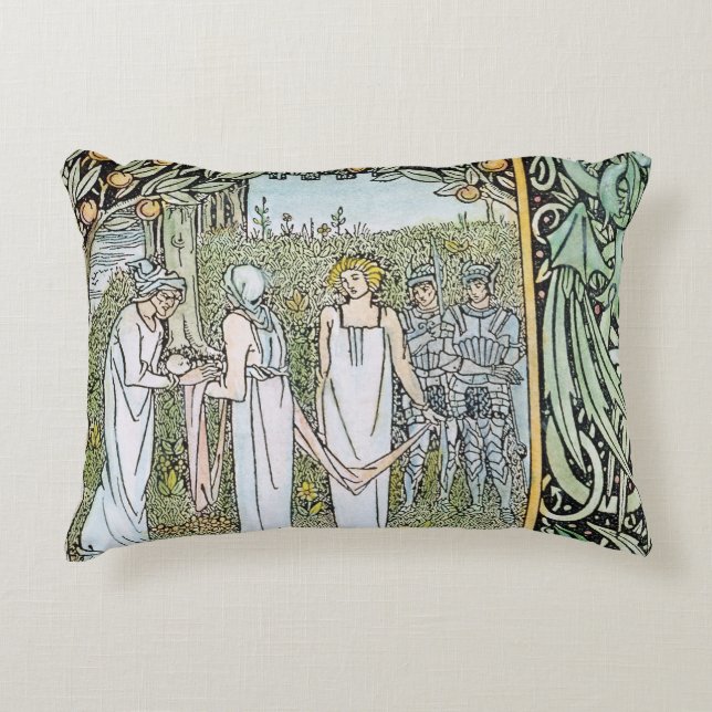 Beardsley: Morte D'Arthur Decorative Pillow (Front)