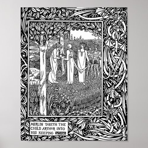 Beardsley Morte DArthur Poster