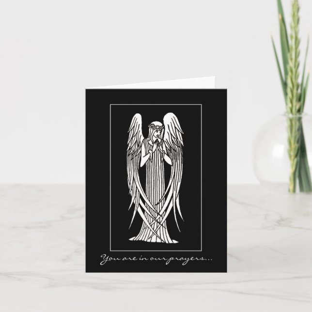 Beardsley Nouveau Angel Sympathy Card (Front)