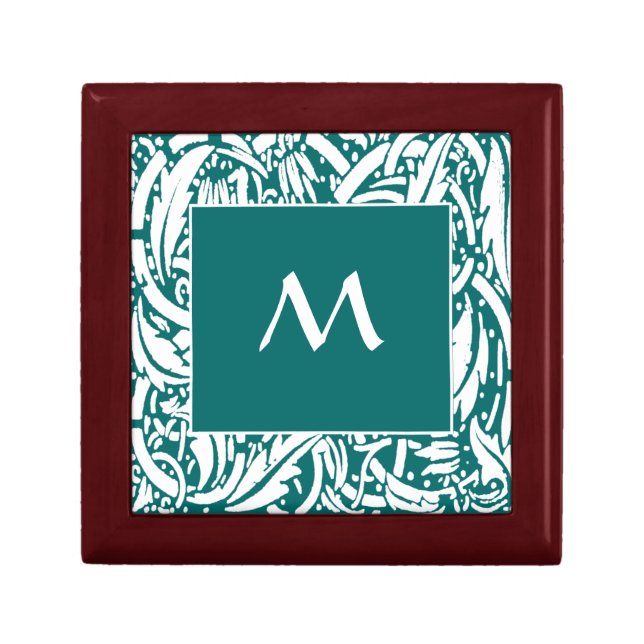 Beardsley Nouveau Custom Monogram Tile Gift Box (Front)