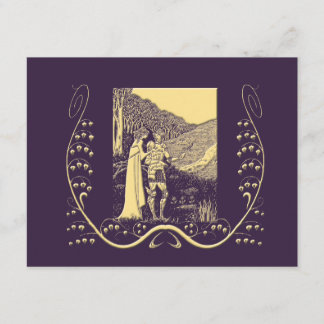 Beardsley Nouveau Knight & Lady Wedding Invitation