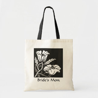 Beardsley Nouveau Poppies Wedding Favor Tote Bag